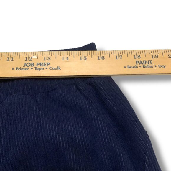 Halara Women’s Pants Blue Corduroy Sz L- Tall Elastic Waist Wide Legs Comfort Lo - Picture 4 of 11